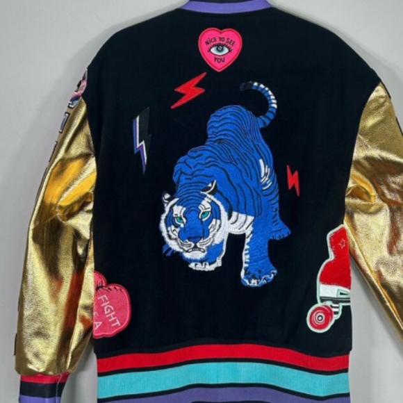 AKIRA "TOO BAD...SO SAD" OVERSIZED COLLEGIATE BOMBER JACKET **NWT** - Picture 7 of 8